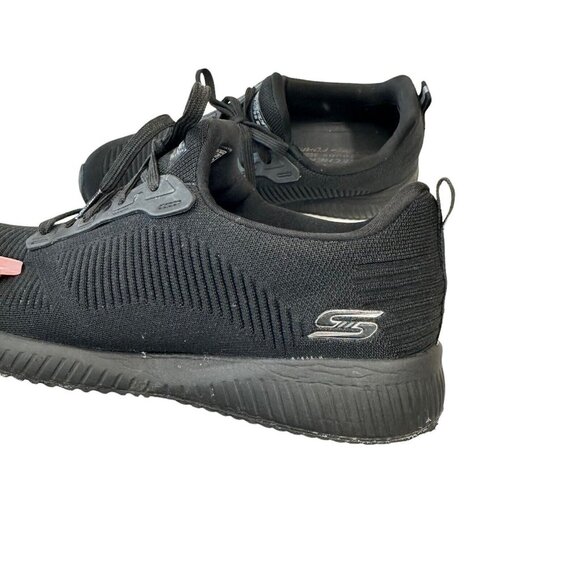 Skechers Womens Bobs Sport Squad 31362 Black Running Shoes Sneakers Size 9 Comfy - Picture 3 of 13